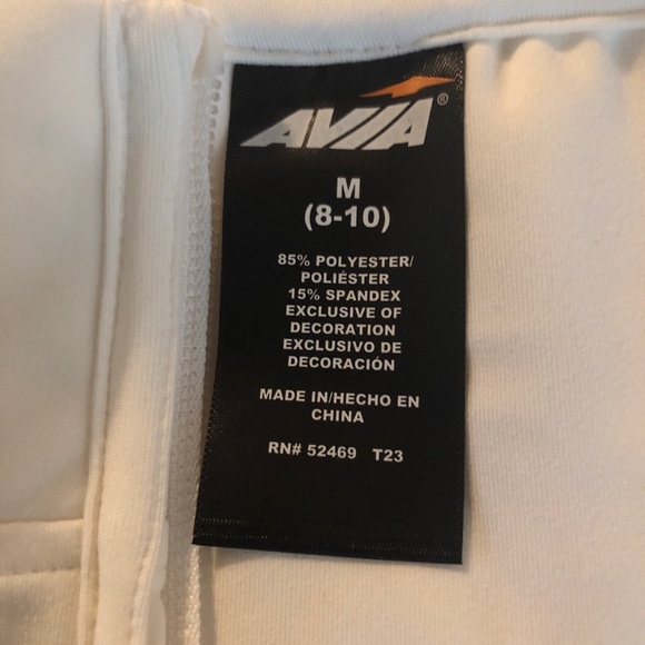 AVIA Womens Athletic Jacket Size Medium 8-10 Track Style Off White New - Picture 8 of 9